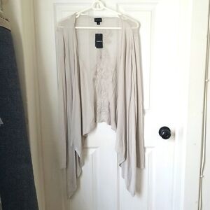 NWT Torrid Pointelle Embroidered  Drape Front Sweater 2X 18-20